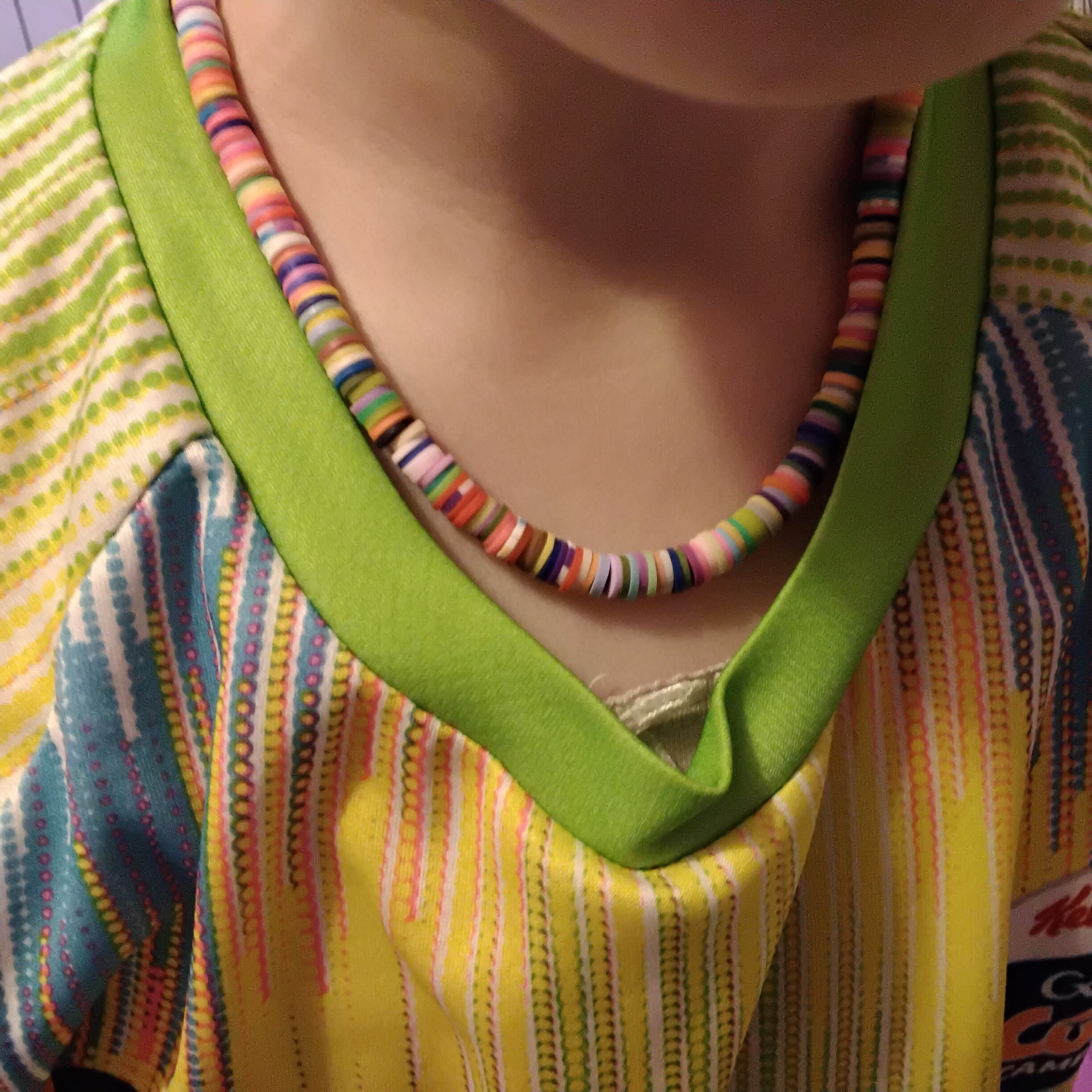 Clay bead necklace