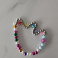 Preppy smiles wave bracelet with pearls