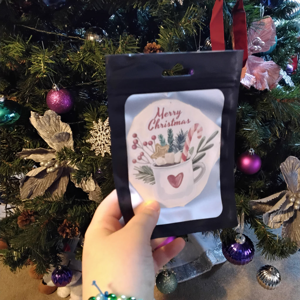 Hot coca Christmas stickers