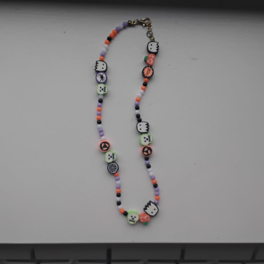 Halloween sea bead necklace!