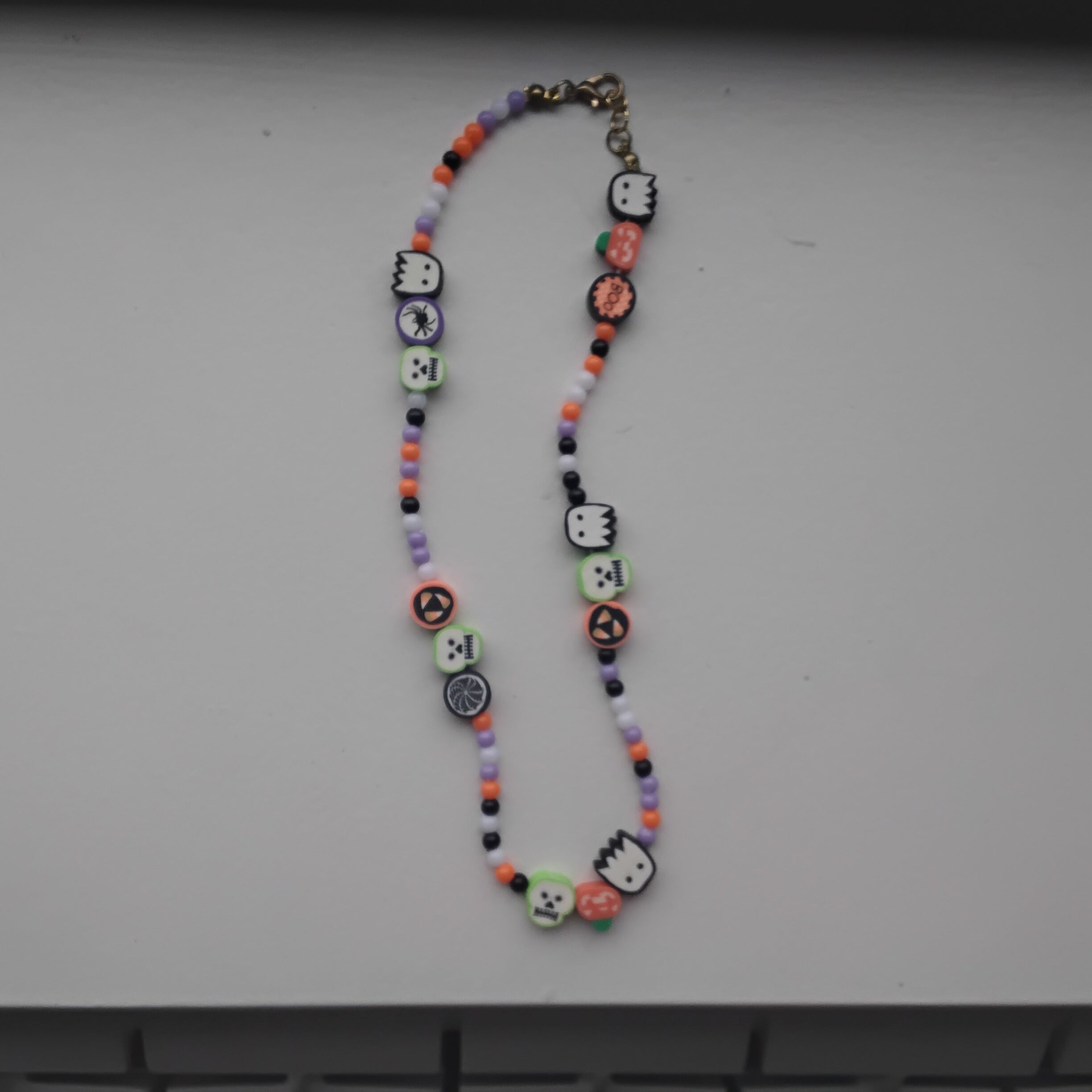 Halloween sea bead necklace!