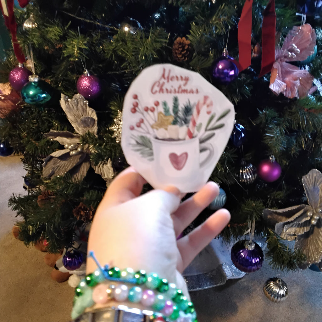 Hot coca Christmas stickers