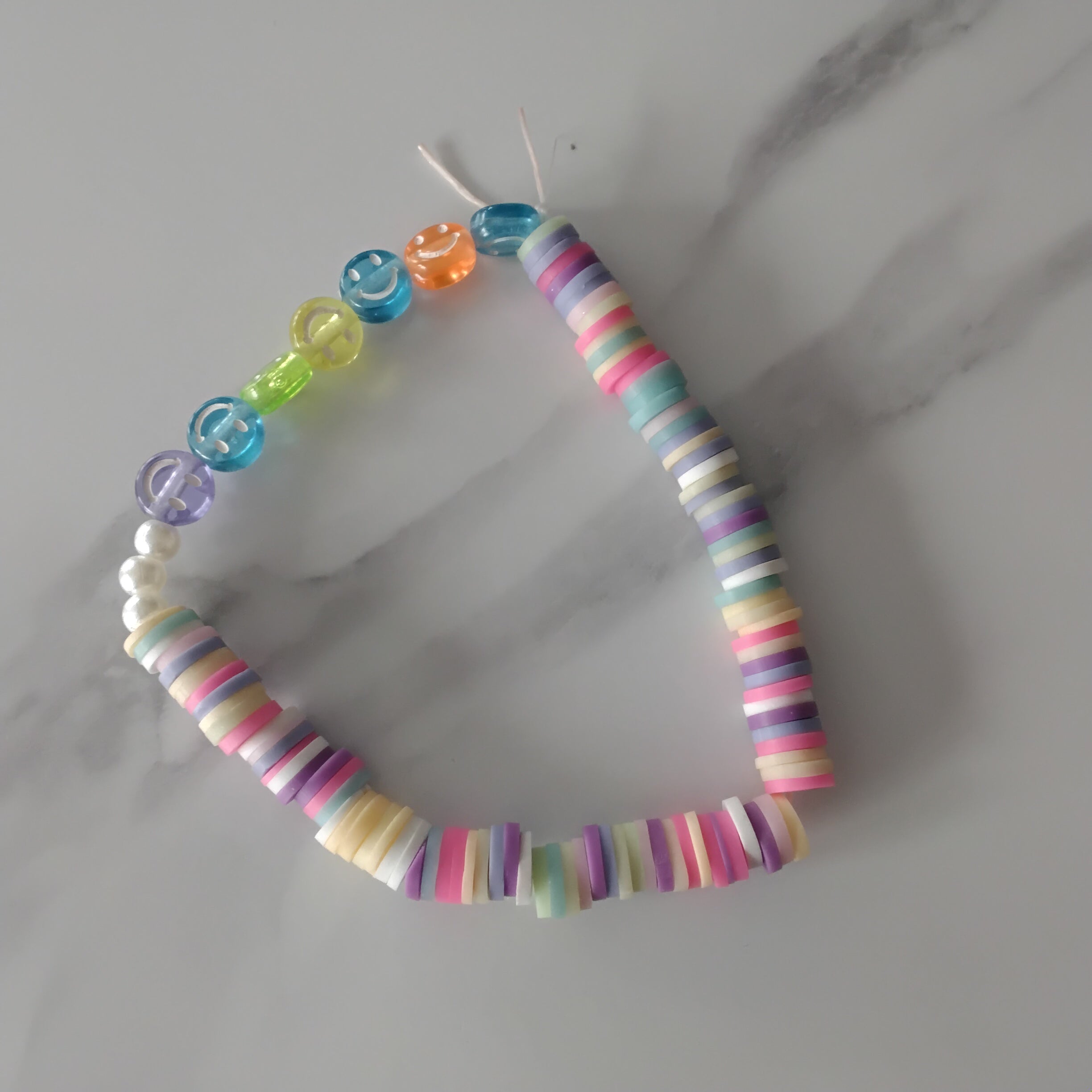 Half ans Half clay bead bracelet