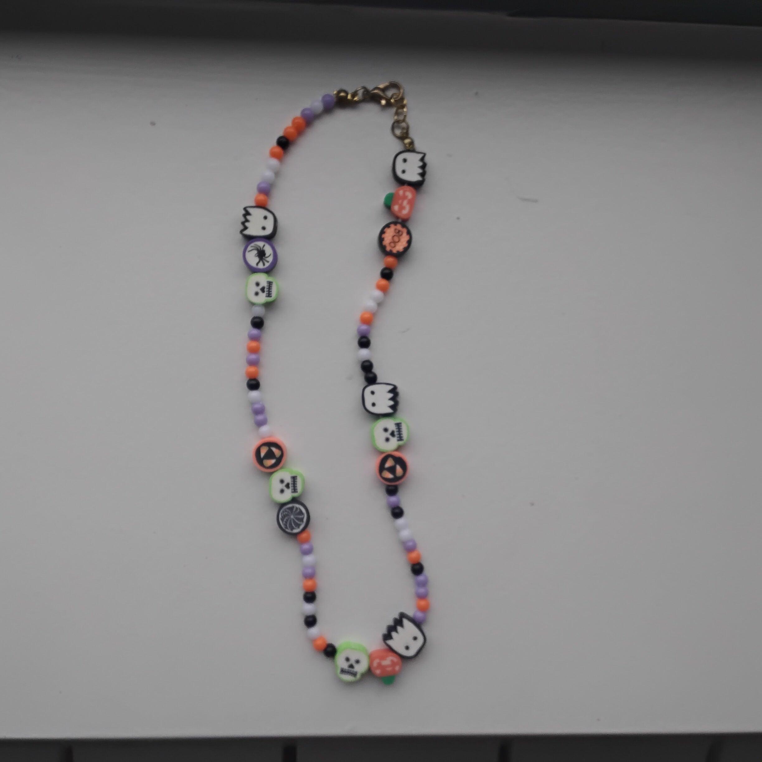 Halloween sea bead necklace!