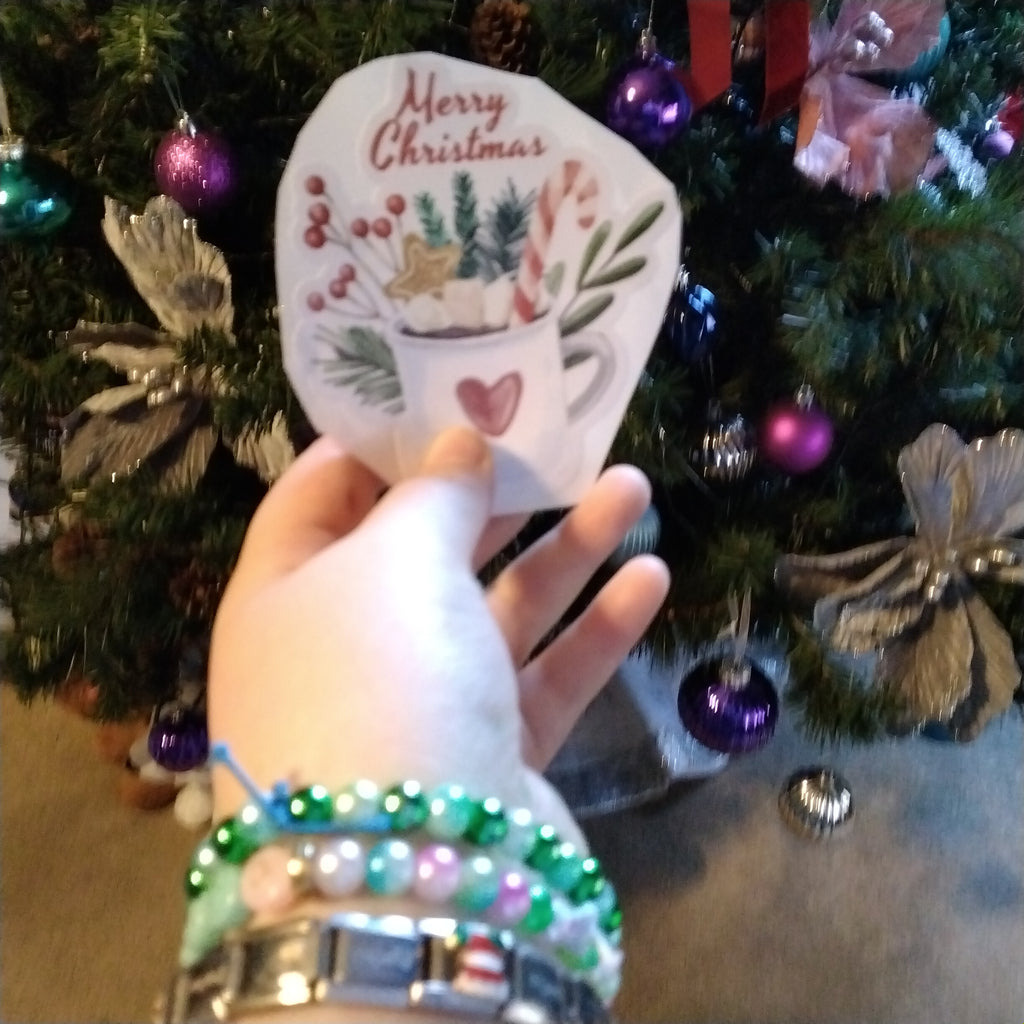 Hot coca Christmas stickers