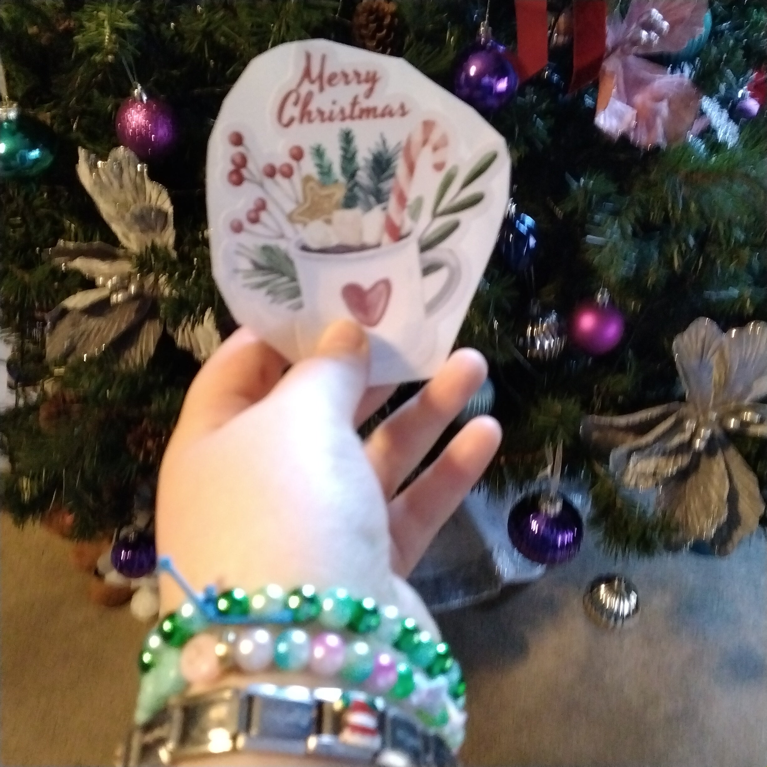 Hot coca Christmas stickers