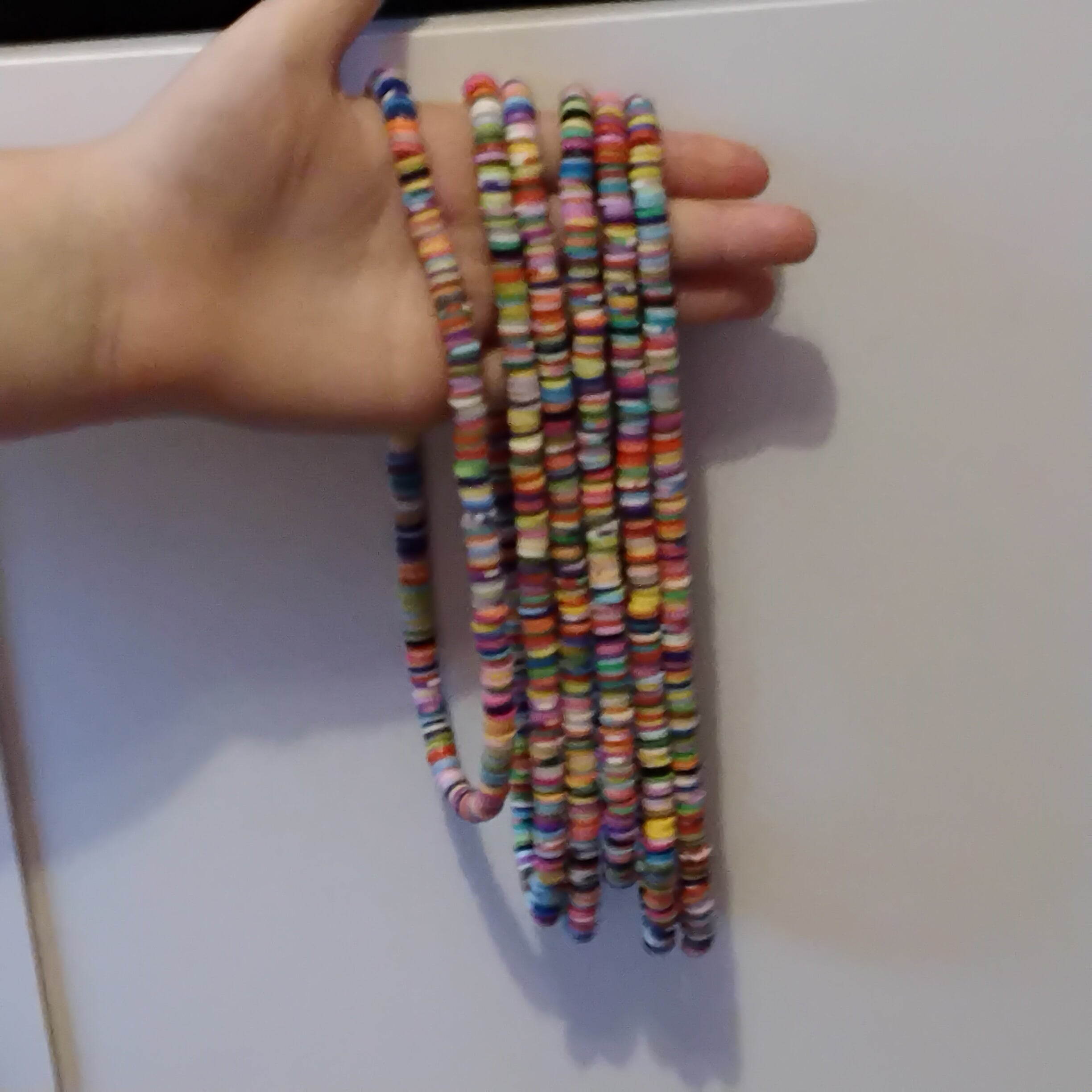 Clay bead necklace