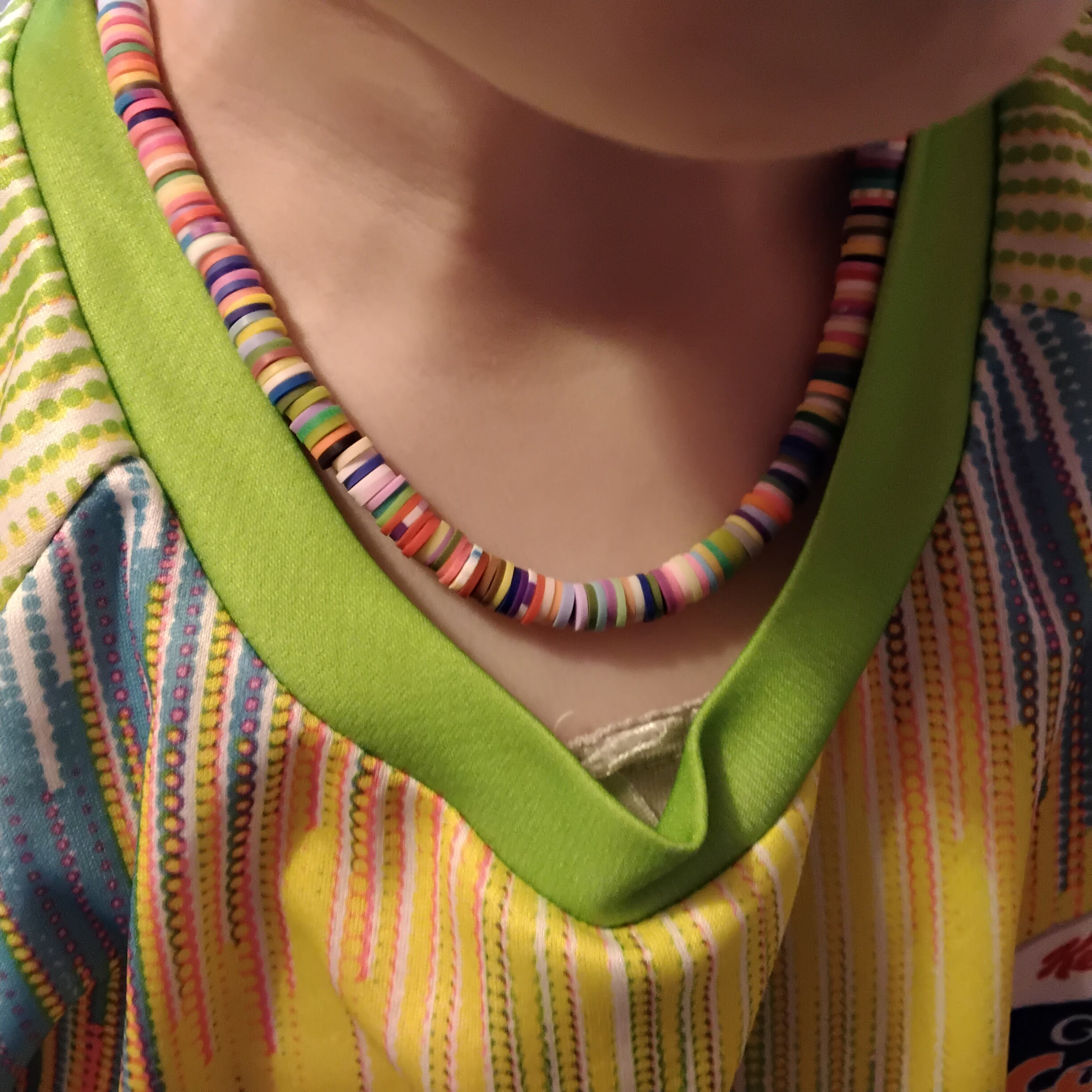 Clay bead necklace