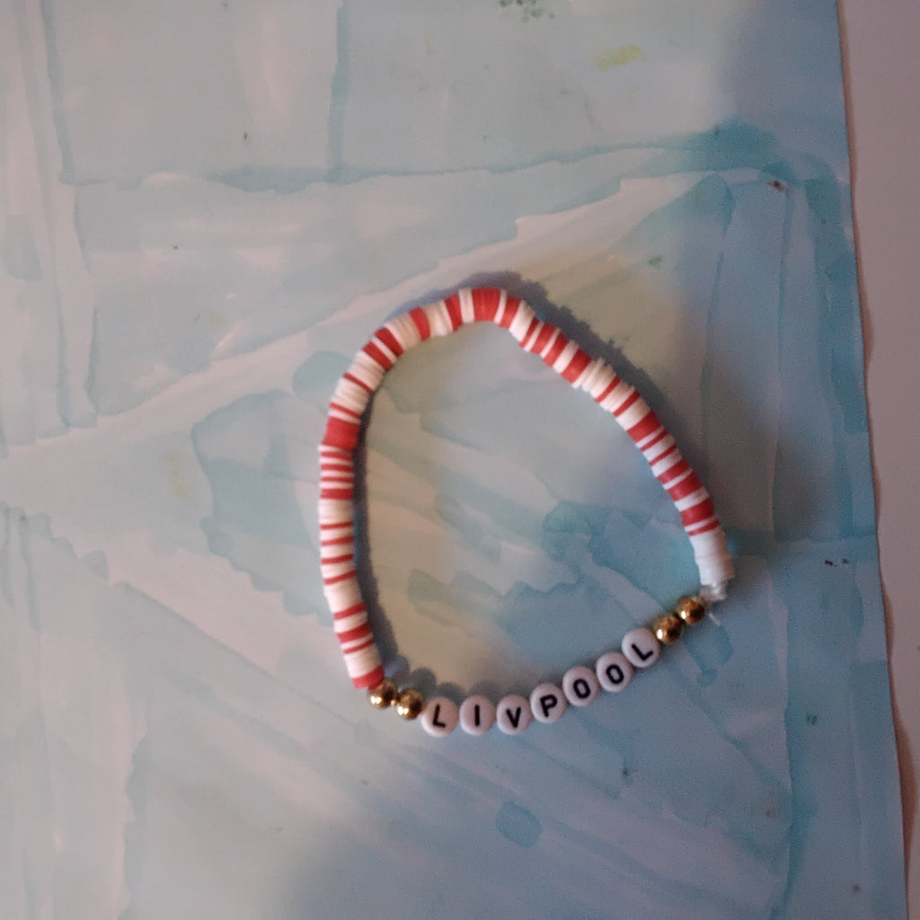 Liverpool clay bead bracelet
