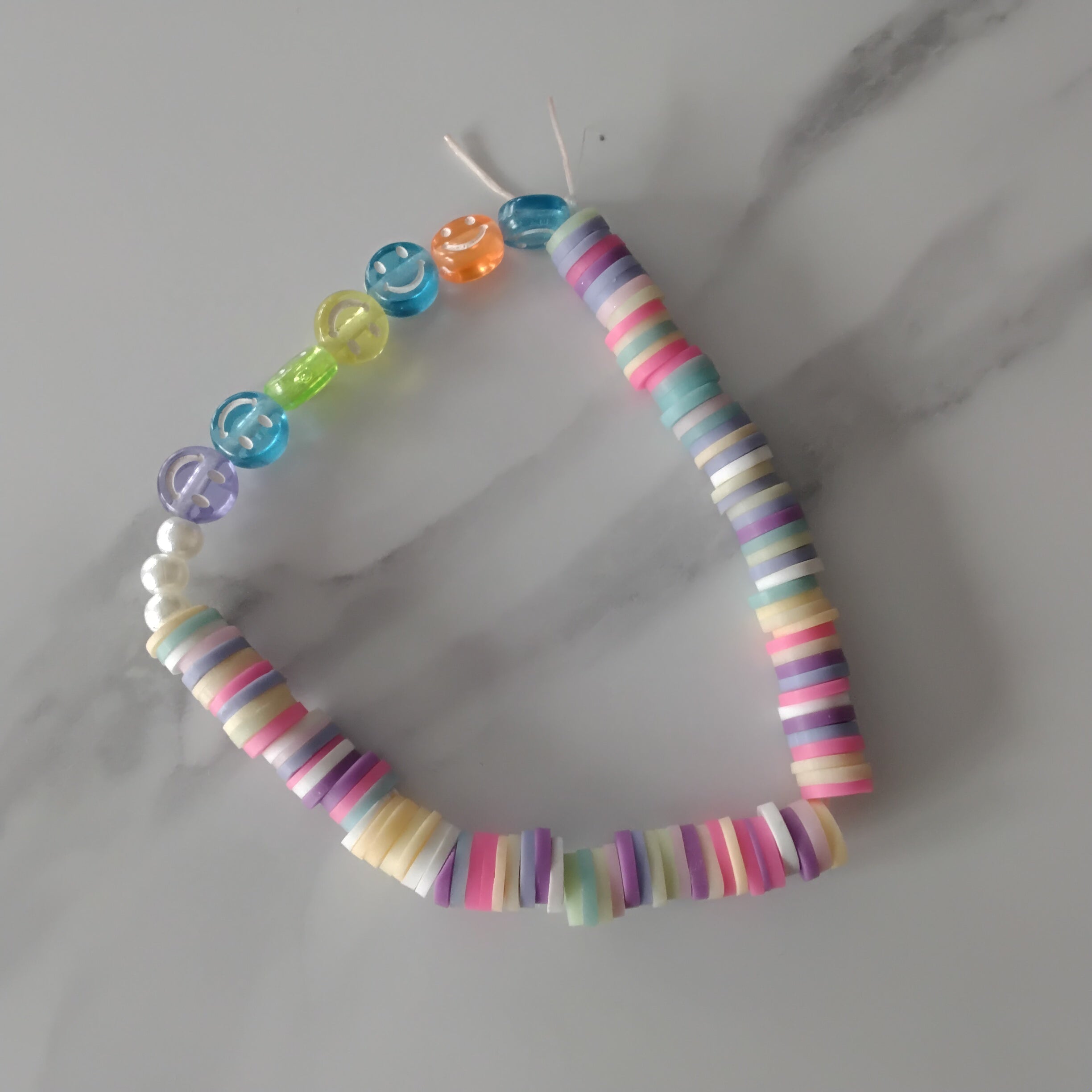 Half ans Half clay bead bracelet