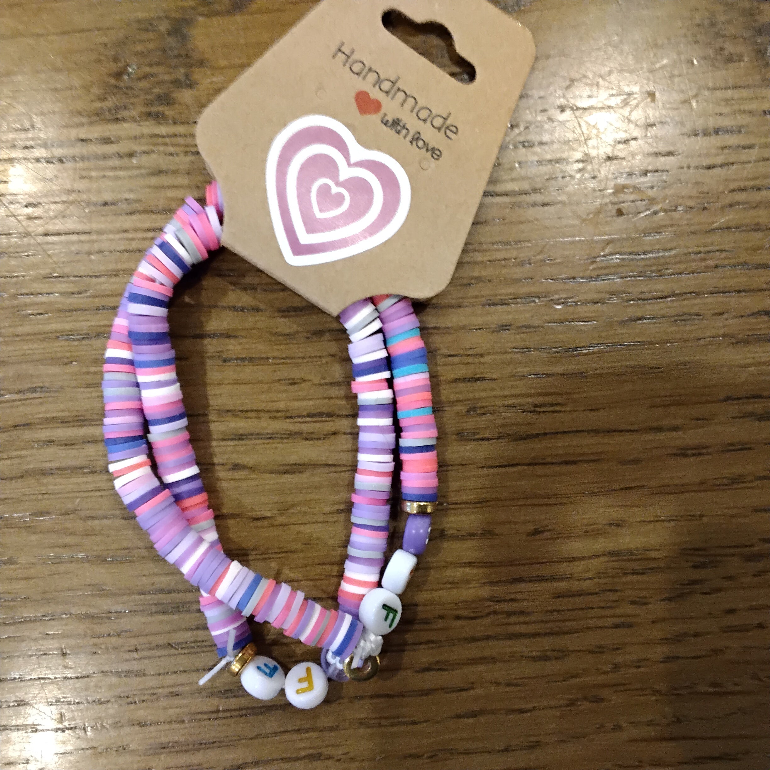 Bff set clay bead bracelet