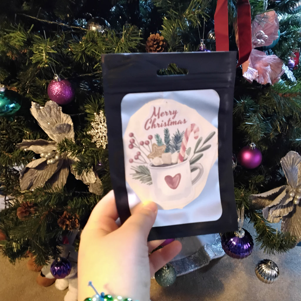 Hot coca Christmas stickers