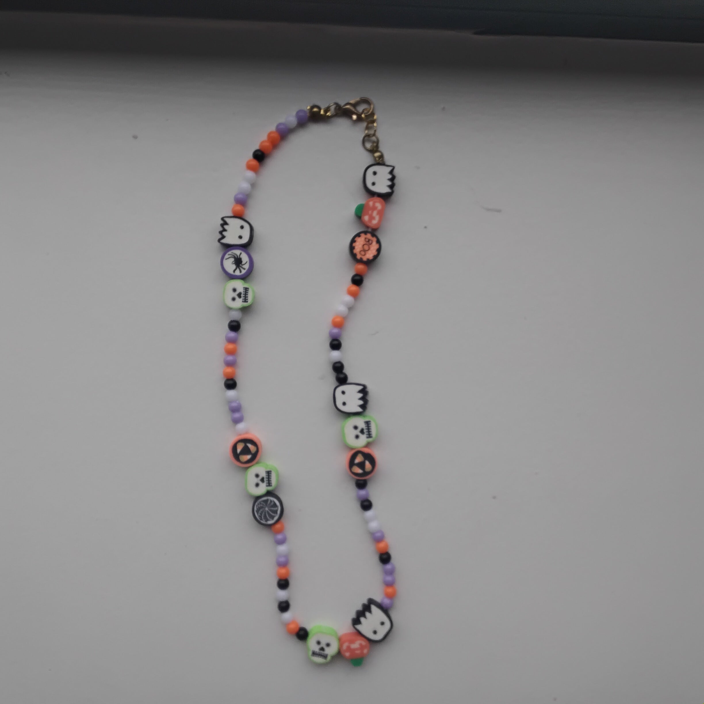 Halloween sea bead necklace!