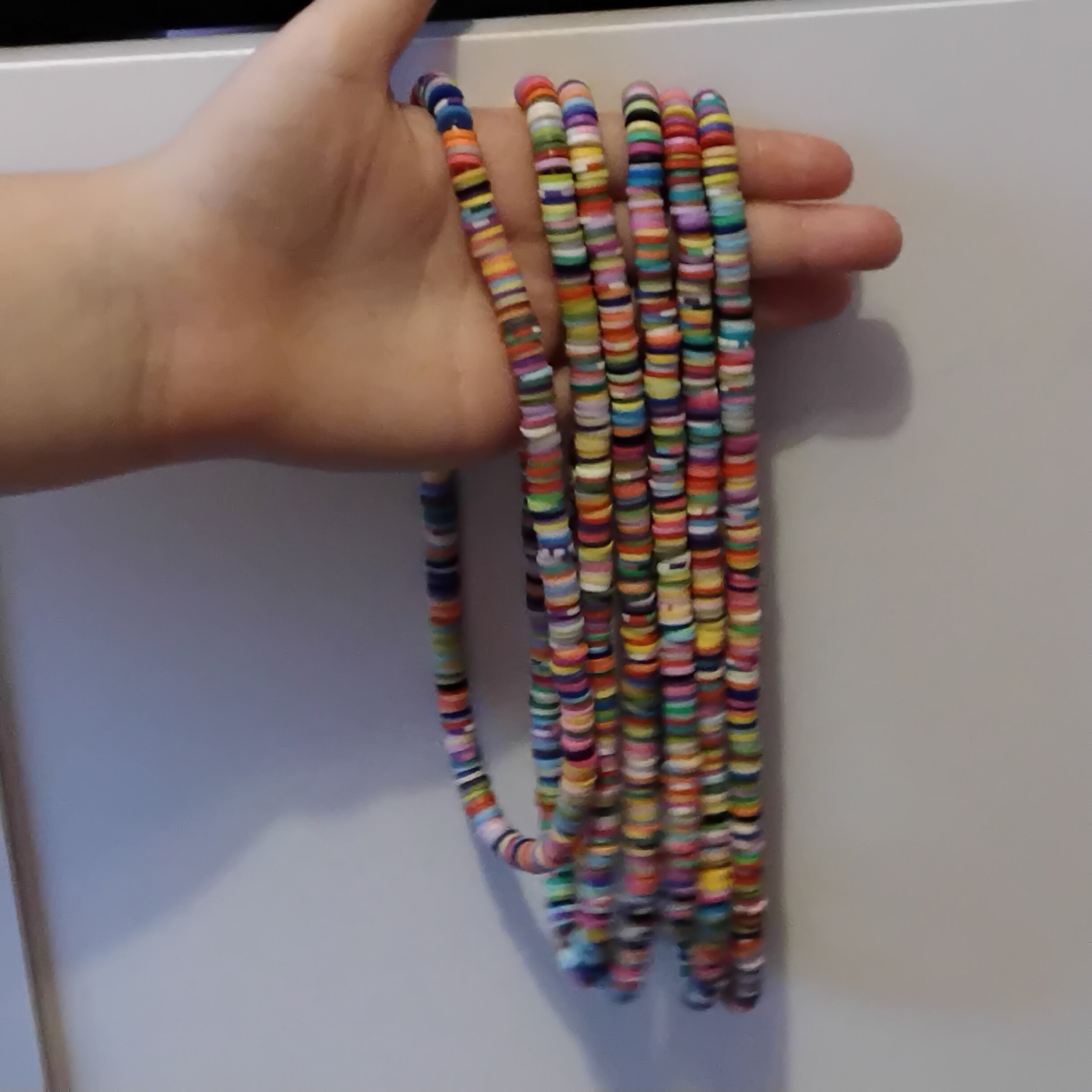 Clay bead necklace