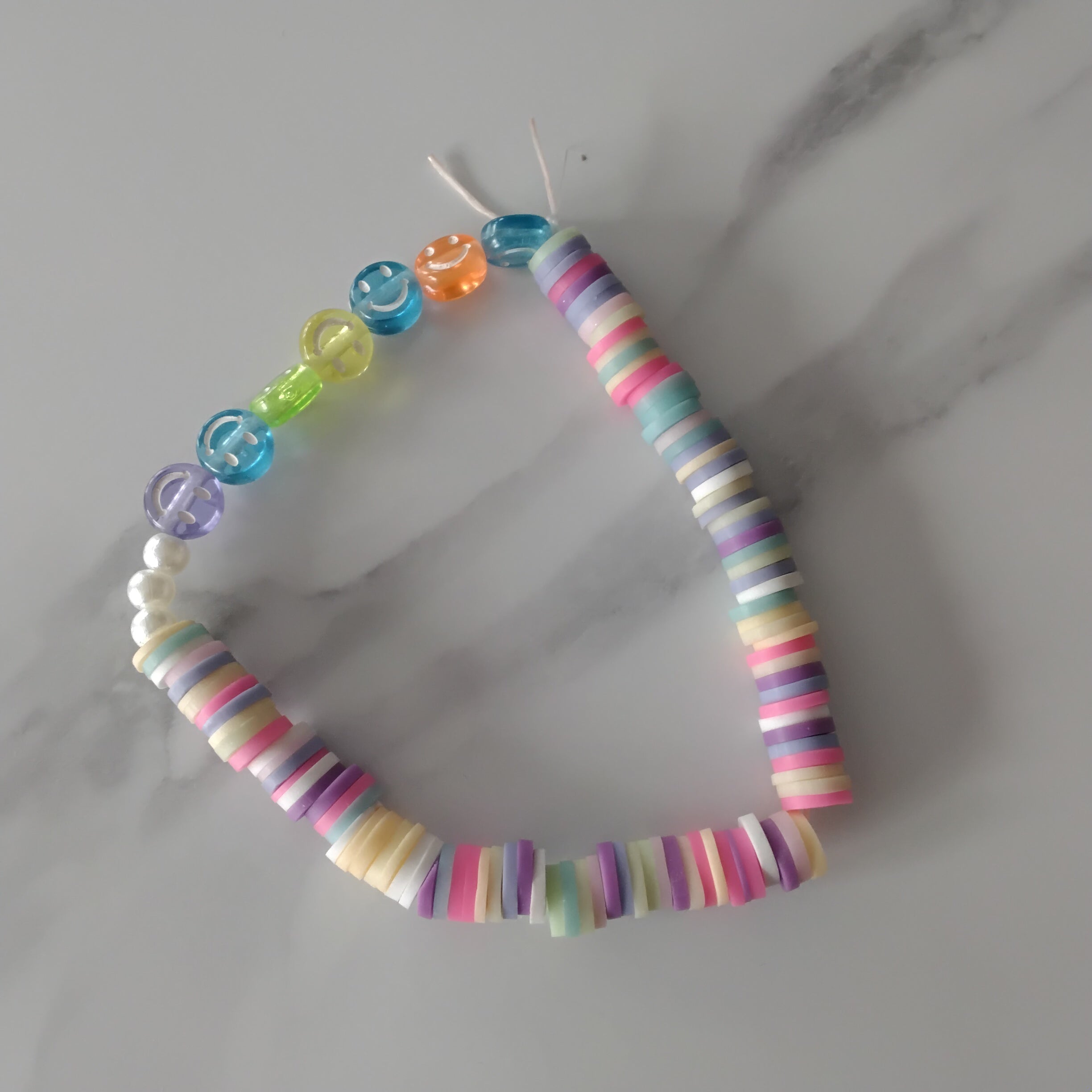 Half ans Half clay bead bracelet